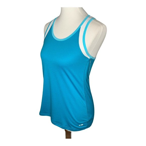 C9 Champion Racer Back Mesh Tank Top Size XS Blue White - Picture 3 of 7